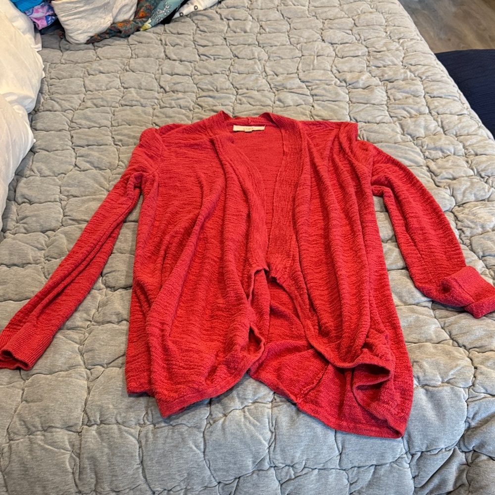 LOFT Vibrant Red Cardigan